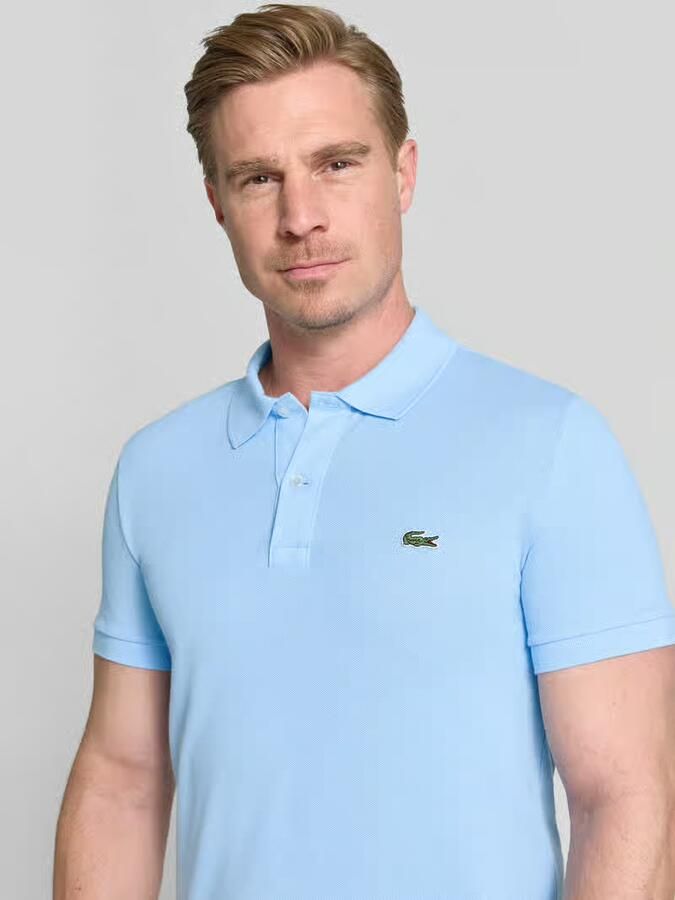 LACOSTE Heren Polo's & T-shirts Regular Fit Cotton Blend Polo Shirt Lichtblauw - Foto 20