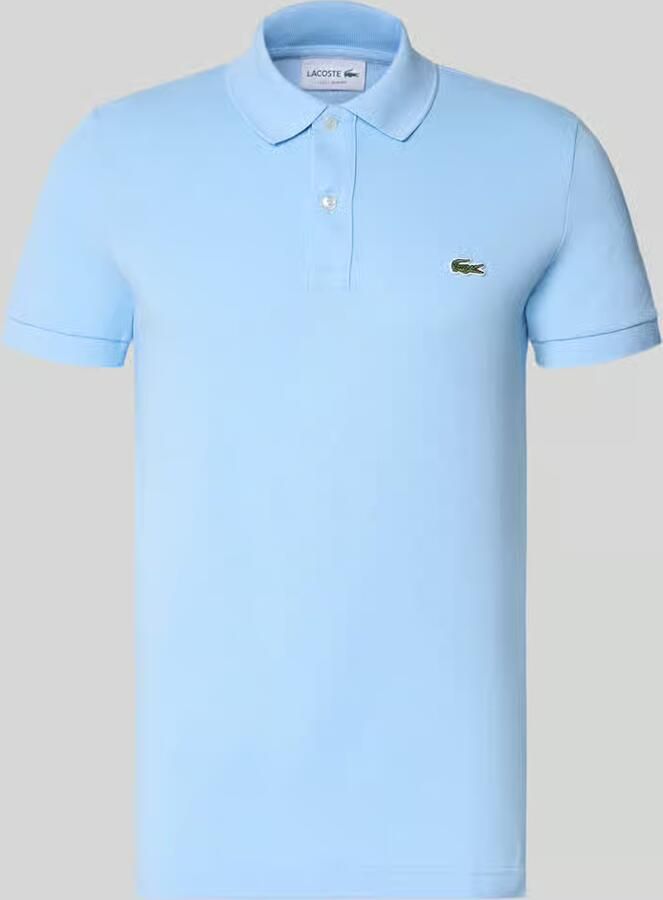 LACOSTE Heren Polo's & T-shirts Regular Fit Cotton Blend Polo Shirt Lichtblauw - Foto 17