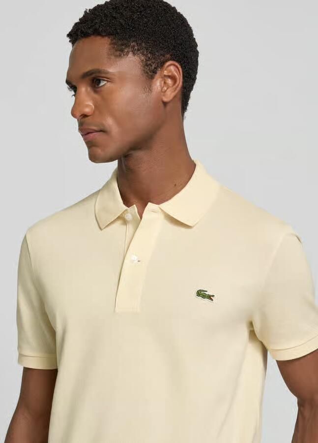 Lacoste Slim Fit Katoenen Polo Kleuren: Tortoise Amerikaanse Maten: L White Heren