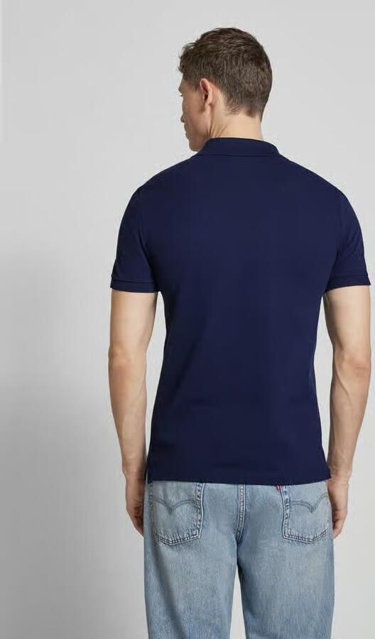 Lacoste Slim fit polo van effen petit piqué Navy Blue Blauw Heren - Foto 11