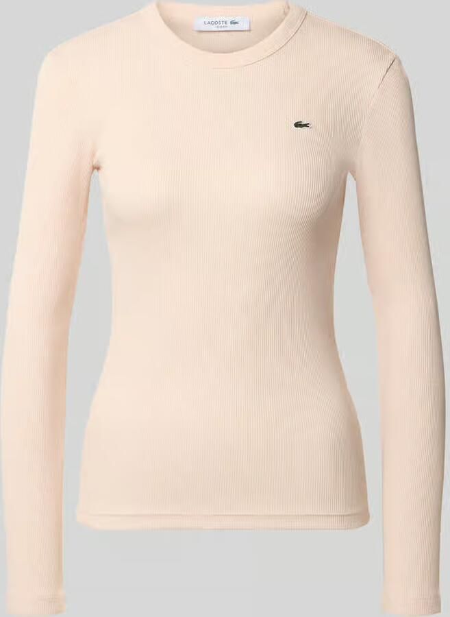 Lacoste slim fit shirt met lange mouwen van puur katoen
