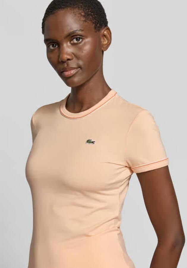 Lacoste Slim fit T-shirt van katoenmix