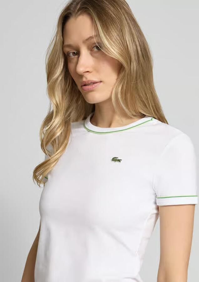 Lacoste Slim fit T-shirt van katoenmix