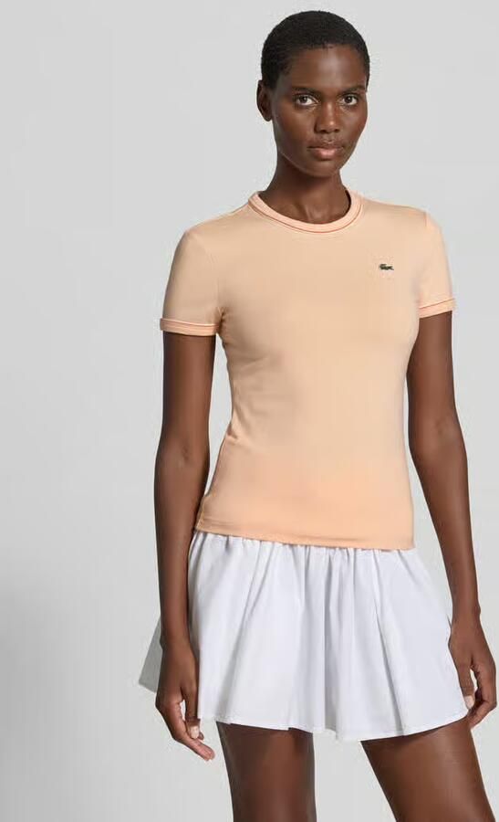 Lacoste Slim fit T-shirt van katoenmix - Foto 4