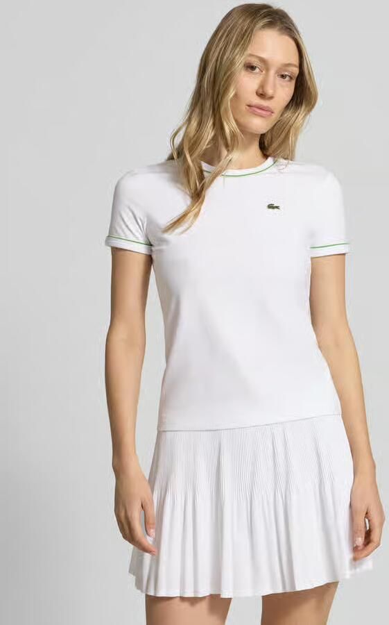 Lacoste Slim fit T-shirt van katoenmix - Foto 4