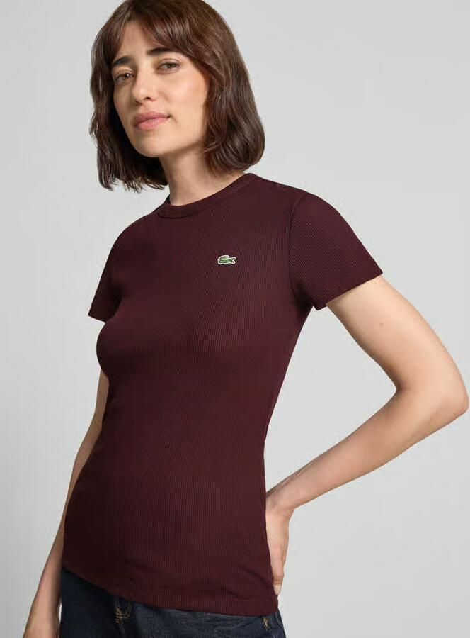 Lacoste slim fit T-shirt van zuiver katoen model 'TF5538' - Foto 2