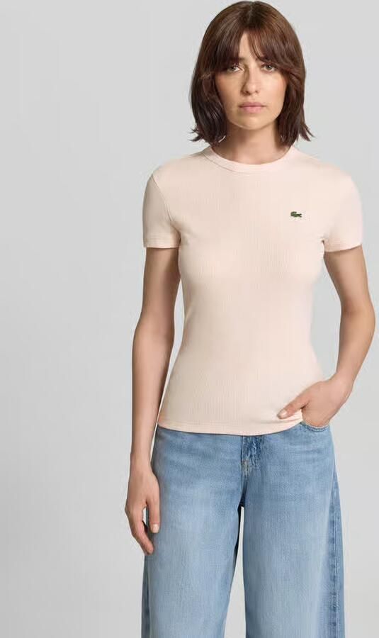 Lacoste slim fit T-shirt van zuiver katoen model 'TF5538' - Foto 3