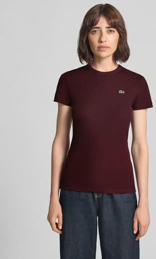Lacoste slim fit T-shirt van zuiver katoen model 'TF5538' - Foto 2