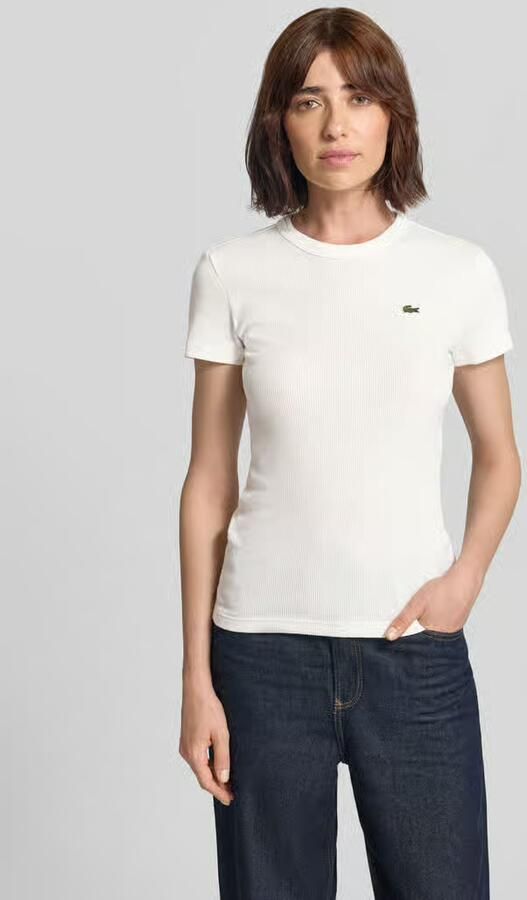 Lacoste slim fit T-shirt van zuiver katoen model 'TF5538' - Foto 7