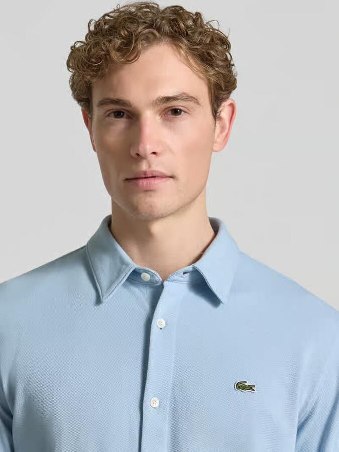 Lacoste slim fit vrijetijdsoverhemd van puur katoen