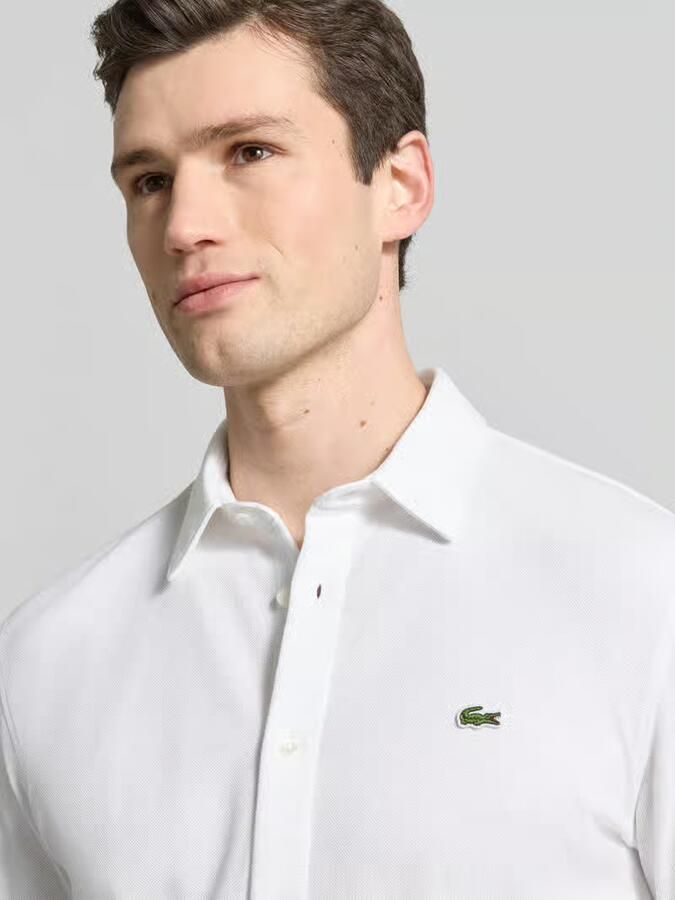 Lacoste Slim fit vrijetijdsoverhemd in gestructureerde look