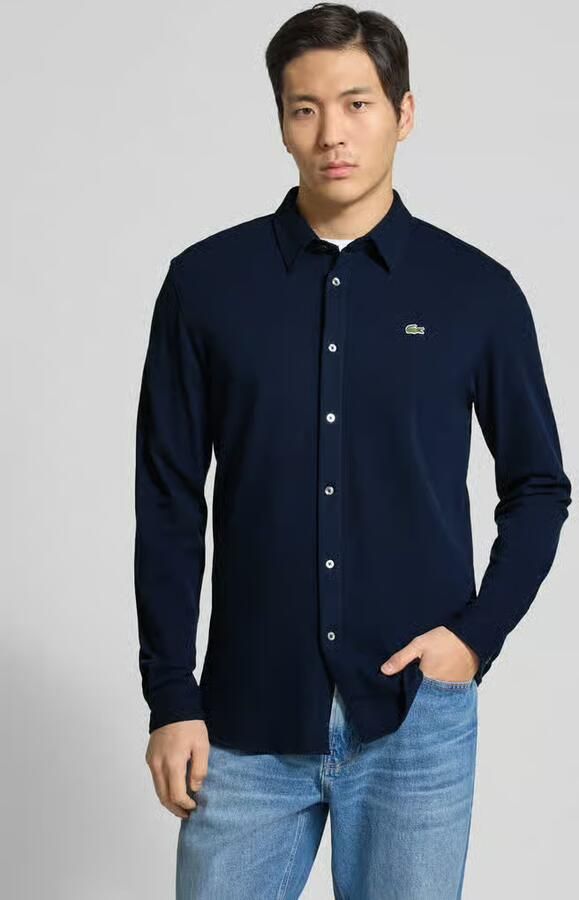 Lacoste Slim fit vrijetijdsoverhemd in gestructureerde look - Foto 2