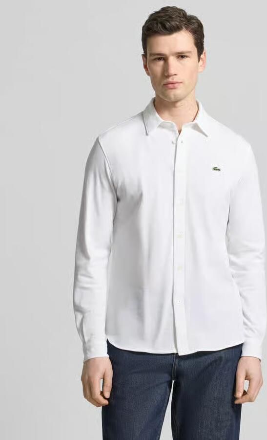 Lacoste Slim fit vrijetijdsoverhemd in gestructureerde look - Foto 3