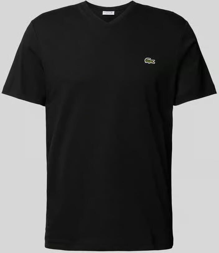Lacoste T-shirt met labelstitching model 'Basic' - Foto 3