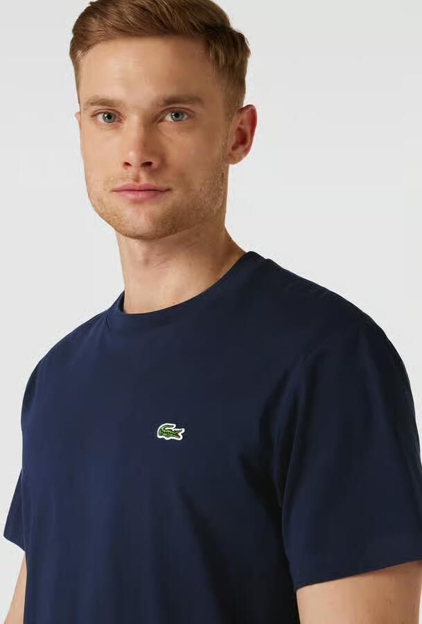 Lacoste Klassiek Katoenen Jersey T-Shirt (Navy Blauw) Blue Heren - Foto 10