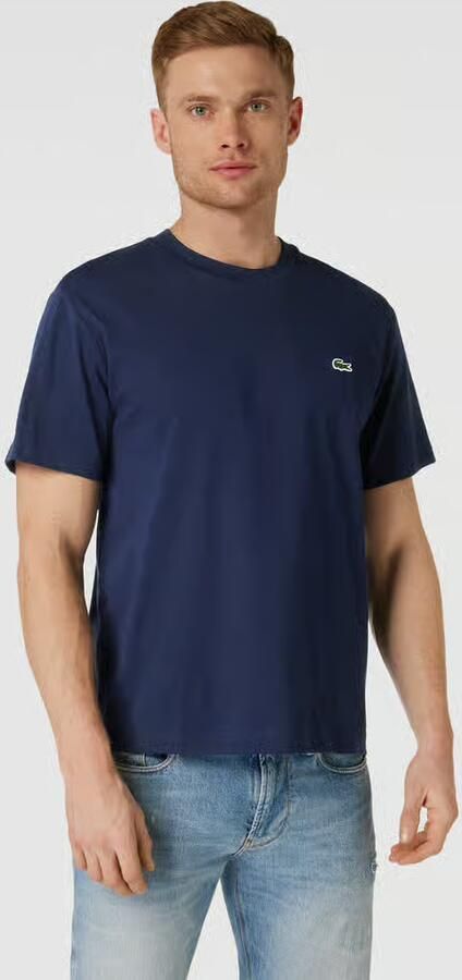 Lacoste Klassiek Katoenen Jersey T-Shirt (Navy Blauw) Blue Heren - Foto 17