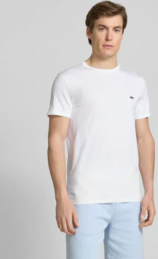 Lacoste Witte T-shirts en Polos met geborduurd logo White Heren - Foto 17
