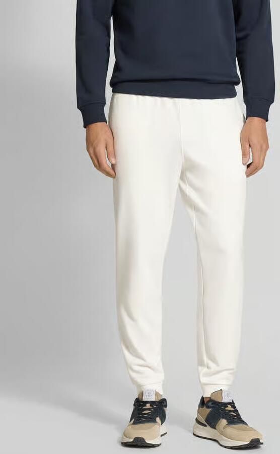 Lacoste Tapered fit sweatpants met labelprint model 'HERITAGE' - Foto 2