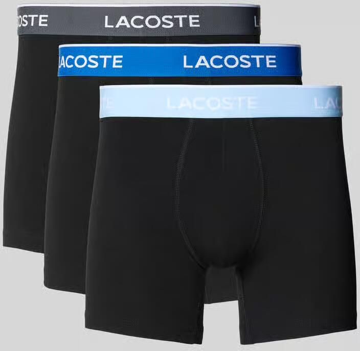 Lacoste Trunks van katoenmix in 3-pack - Foto 2