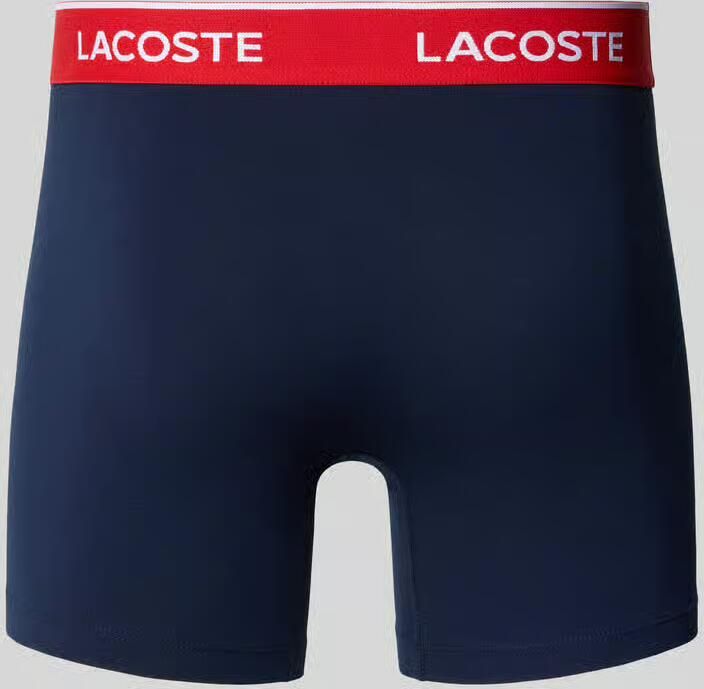 Lacoste Boxershort met elastische band met label in een set van 3 stuks