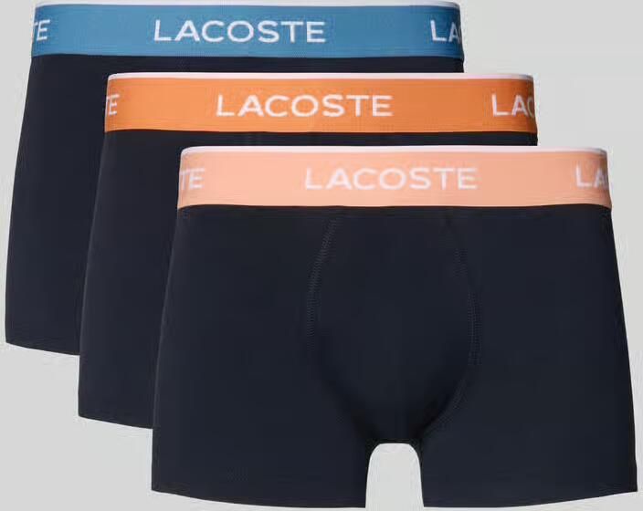 Lacoste Trunks van katoenmix in set van 3 - Foto 2