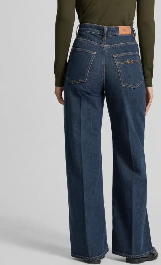 Lacoste wide fit jeans met logodetail - Foto 3