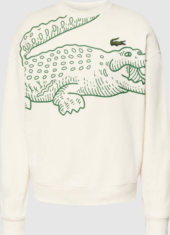 Lacoste Oversized sweatshirt met labelpatch