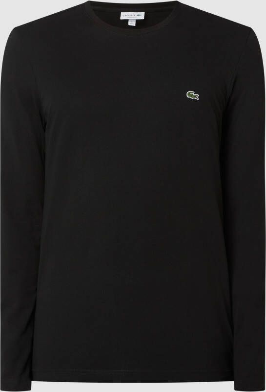 Lacoste Regular fit shirt met lange mouwen in effen design met labelstitching