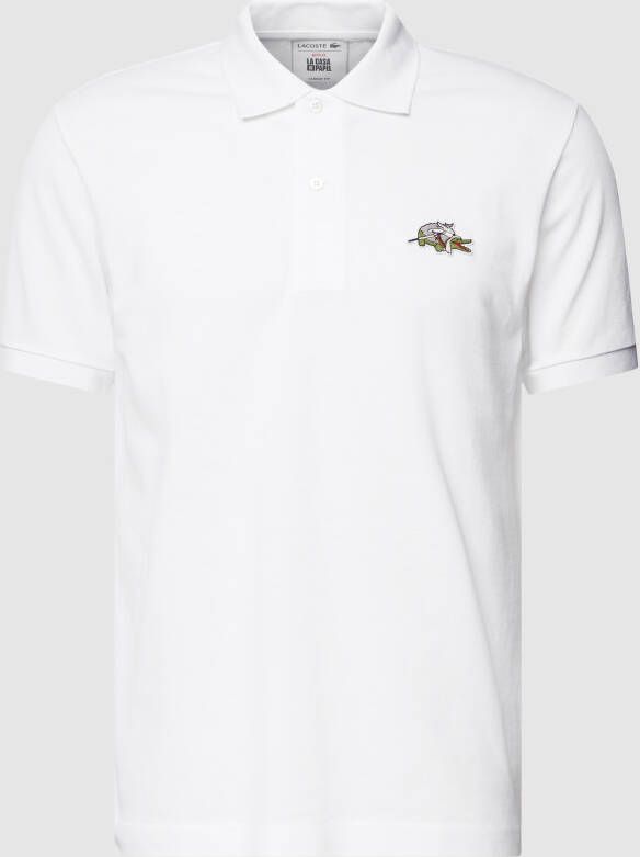 Lacoste Witte textiel polo shirt White