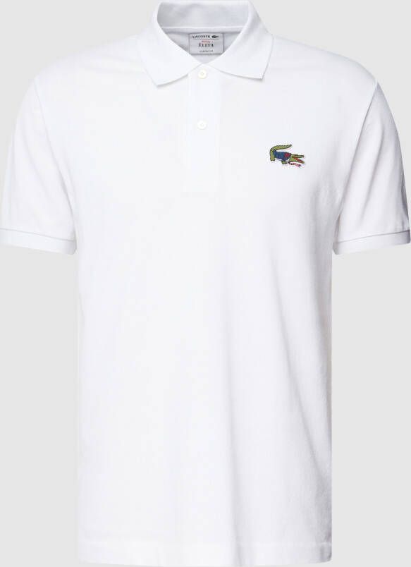 Lacoste Klassieke Synthetische Polo Shirt White Heren