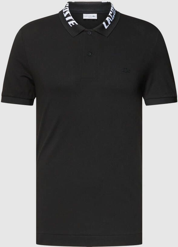 Lacoste Poloshirt met labelprint en logopatch model 'EXCLUSIV'