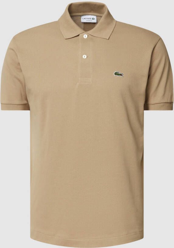 Lacoste Regular Fit Stretch Organisch Katoen Bruine Polo Brown Heren