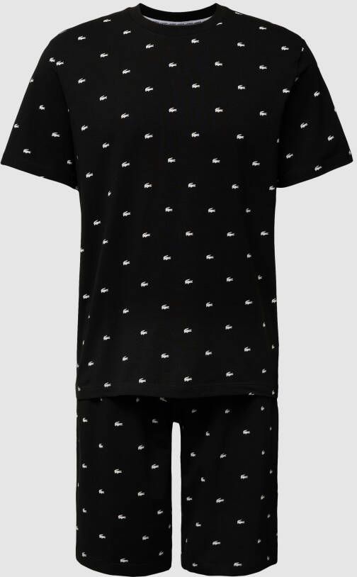 Lacoste Pyjama met labeltypische all-over print