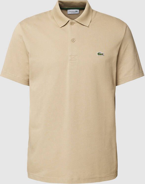 Lacoste Regular Fit Stretch Organisch Katoen Bruine Polo Brown Heren
