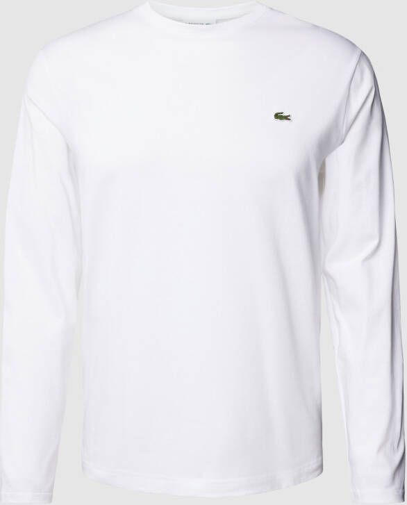 Lacoste Regular fit shirt met lange mouwen in effen design met labelstitching