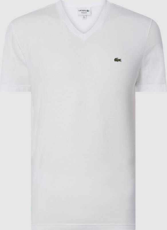 Lacoste Heren V-Hals T-Shirt Th2036 White Heren