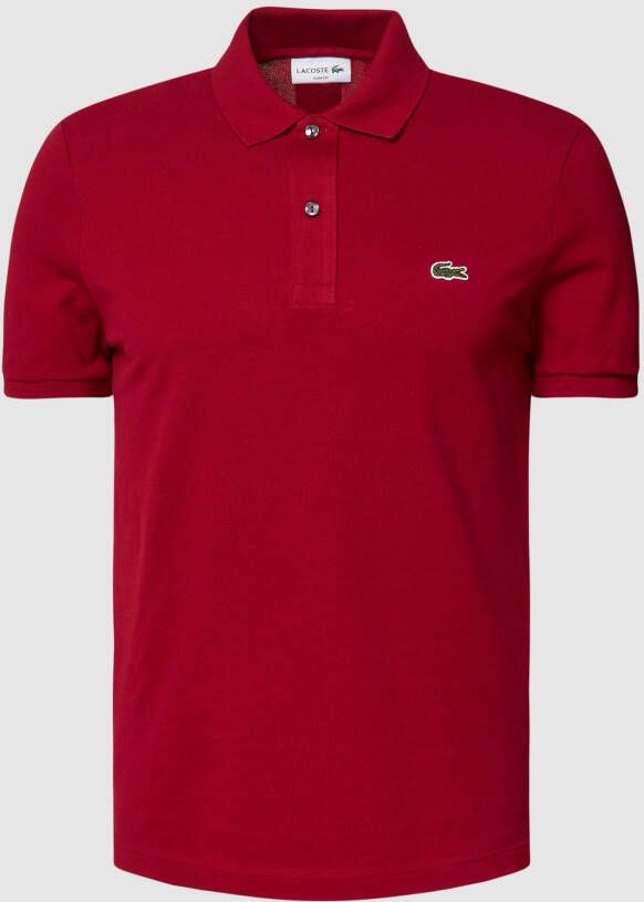 Lacoste Slim fit poloshirt van katoen met labelpatch