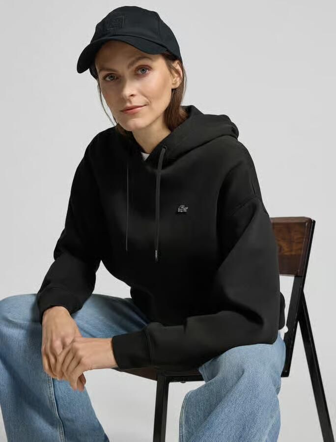 Lacoste Sport Oversized HOODIE van Katoenmix