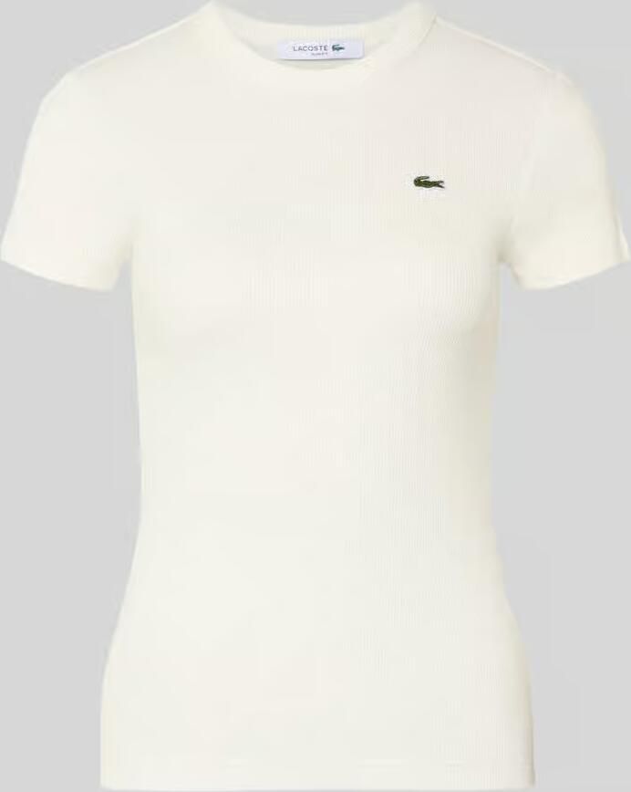 Lacoste Casual Katoenen T-shirt voor vrouwen White Dames - Foto 2