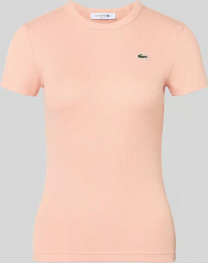 Lacoste T-shirt Korte Mouw Slim Fit Ribbed Cotton T-shirt - Foto 2