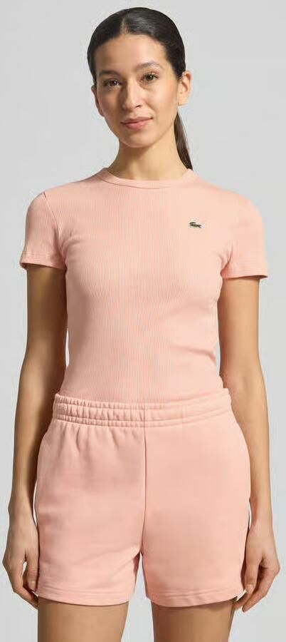 Lacoste T-shirt Korte Mouw Slim Fit Ribbed Cotton T-shirt - Foto 3