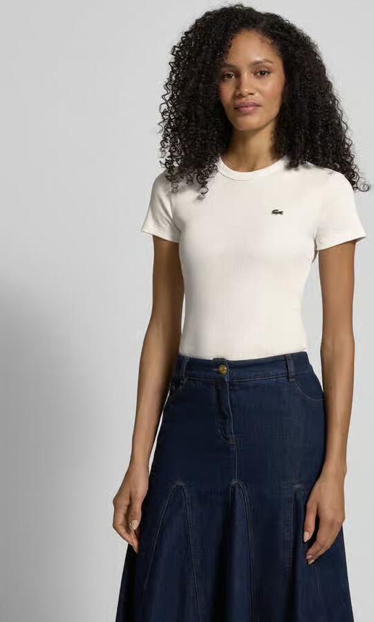 Lacoste slim fit T-shirt van zuiver katoen model 'TF5538' - Foto 5