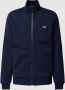 Lacoste Navyblauwe Katoenen Sweatshirt met Hoge Kraag en Ritssluiting Blauw Heren - Thumbnail 1