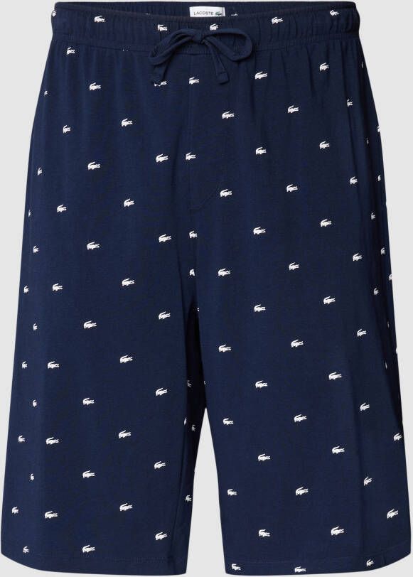 Lacoste Sweatshorts met all-over logomotief model 'Croco Print'
