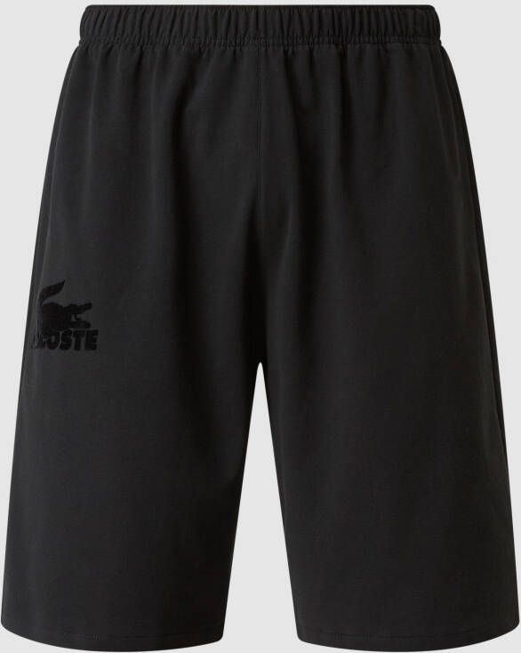 Lacoste Sweatshorts met flockprint in labeldesign