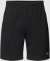 Lacoste Zwarte Katoenen Sweatshorts Krokodil Geborduurd Black Heren - Thumbnail 2