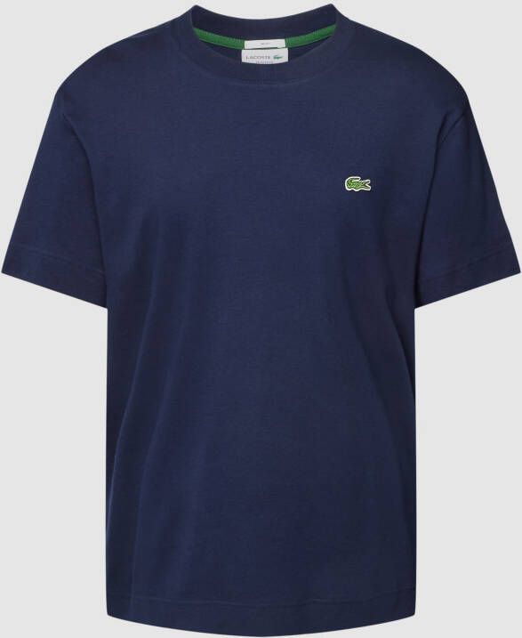 Lacoste Round Neck Uni Organic Cotton tee Navy Blue-S Blauw Heren