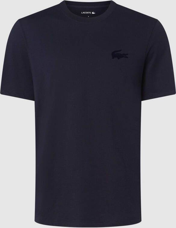 Lacoste T-shirt met labeldetail model 'Croco Flock'