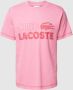Lacoste Vintage Rose Casual T-shirt Roze Heren - Thumbnail 1