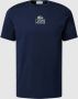 Lacoste Elegante Basic T-shirt met 3D Krokodil Blue Heren - Thumbnail 1
